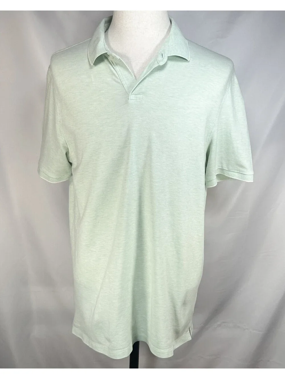 Banana Republic 1/4 Button Performance Pique Polo Green L
